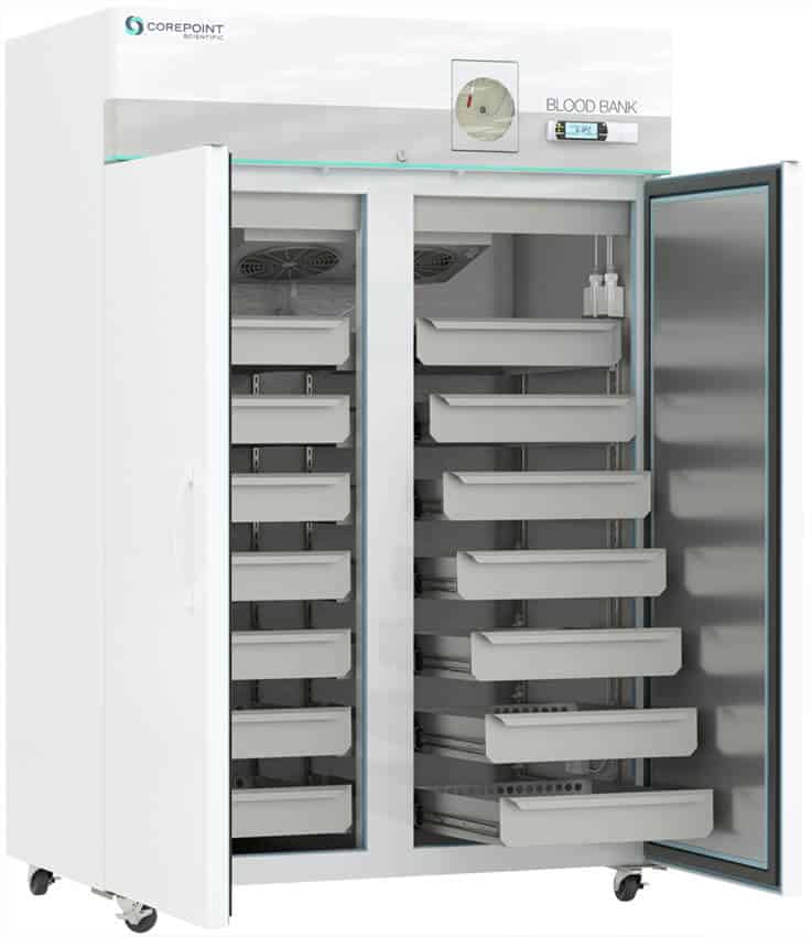 Product Image 2 of Corepoint Solid 2-Door Blood Bank Refrigerator with Chart Recorder