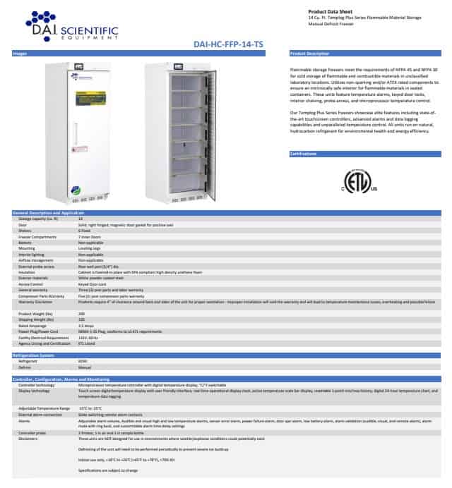 DAI-HC-FFP-14-TS data sheet cover