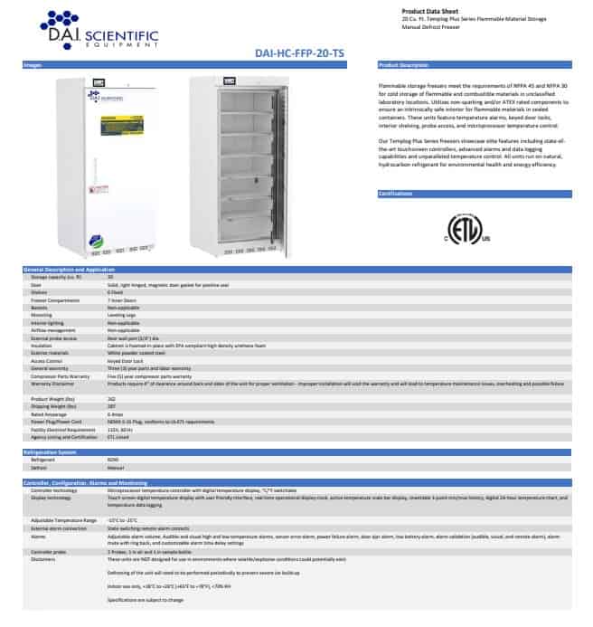DAI-HC-FFP-20-TS data sheet cover