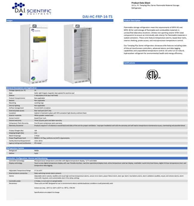 DAI-HC-FRP-14-TS data sheet cover