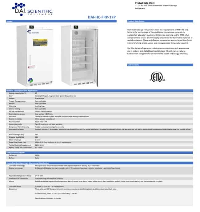 DAI-HC-FRP-17P data sheet cover