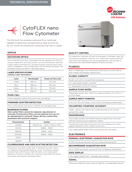 cytoflex nano specs