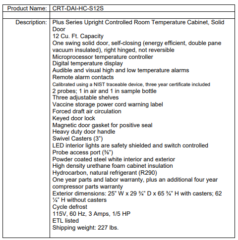 CRT-DAI-HC-S12S spec sheet