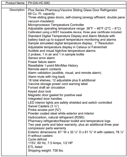 PH-DAI-HC-69G SpecSheet