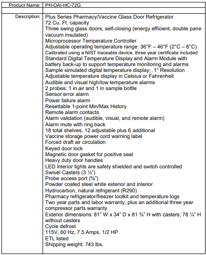 PH-DAI-HC-72G SpecSheet