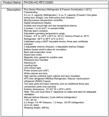 PH-DAI-HC-RFC1030G SpecSheet