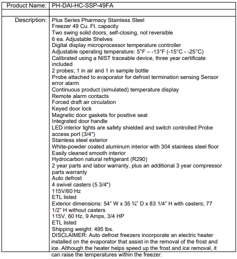 PH-DAI-HC-SSP-49FA SpecSheet