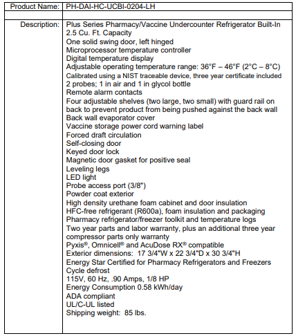 PH-DAI-HC-UCBI-0204-LH SpecSheet
