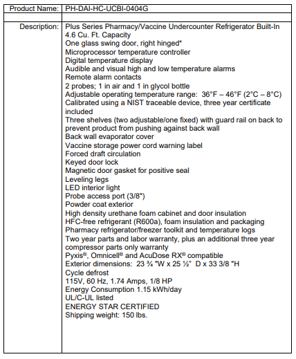 PH-DAI-HC-UCBI-0404G SpecSheet