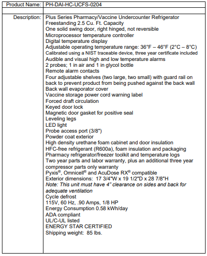 PH-DAI-HC-UCFS-0204 SpecSheet