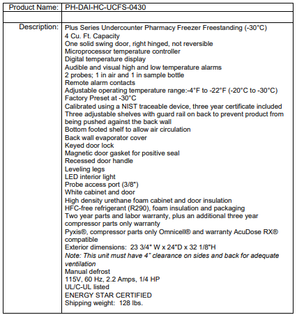 PH-DAI-HC-UCFS-0430 SpecSheet