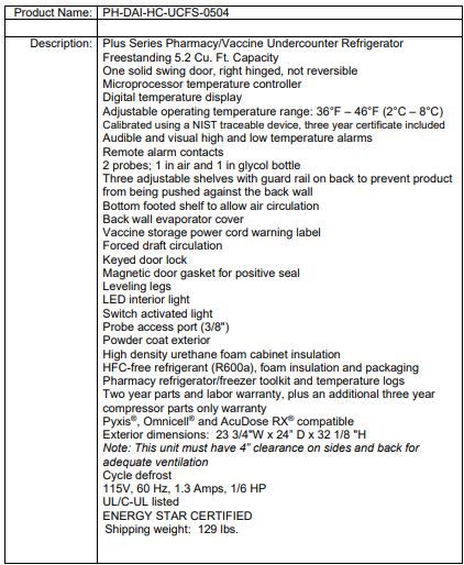 PH-DAI-HC-UCFS-0504 SpecSheet